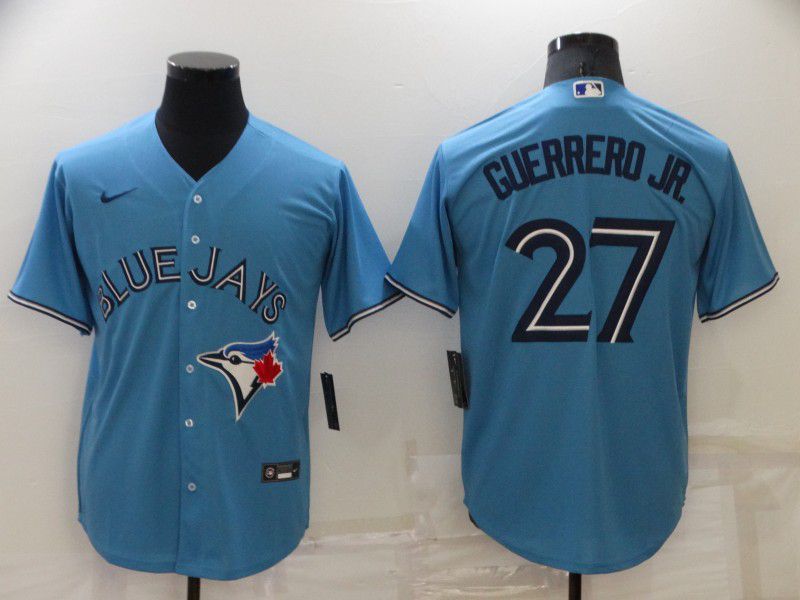 Men Toronto Blue Jays #27 Guerrero jr Light Blue Game Nike 2022 MLB Jersey